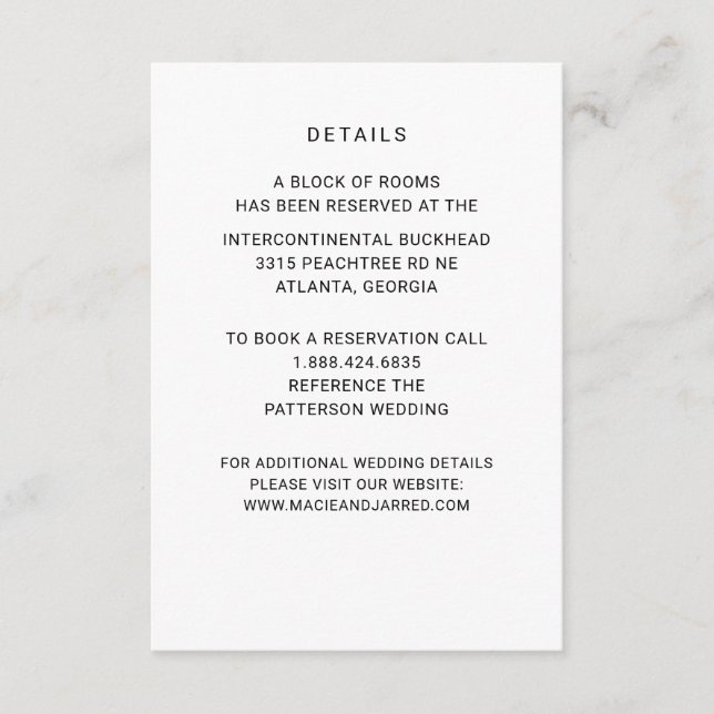 Modern Elegant Classic Minimalist Enclosure Card (Front)