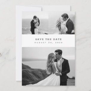 Modern Elegant Classic Photo Collage Wedding Save The Date
