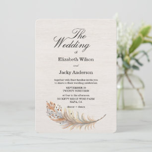 Modern Elegant Classic simple minimalist Wedding Invitation