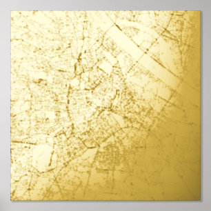 Modern Elegant Classy Gift Map of Vienna, Austria Foil Prints