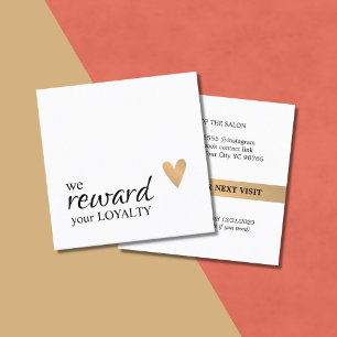 Modern Elegant Clean Loyalyt Coupon Beauty Salon Loyalty Card