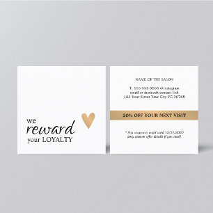 Modern Elegant Clean Loyalyt Coupon Beauty Salon Loyalty Card