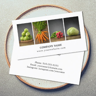 Modern Elegant Clean Nutrition Coach Chef Business Card