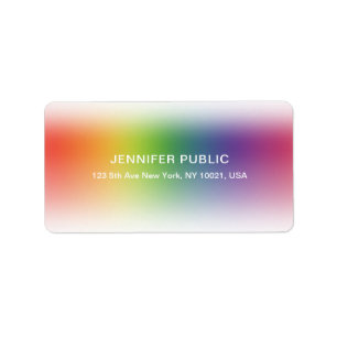 Modern Elegant Colors Template Colorful Address Label