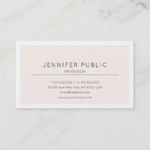 Modern Elegant Colour Simple Design Plain Trendy Business Card