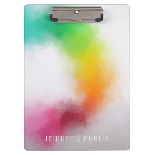 Modern Elegant Colourful Abstract Art Template Clipboard