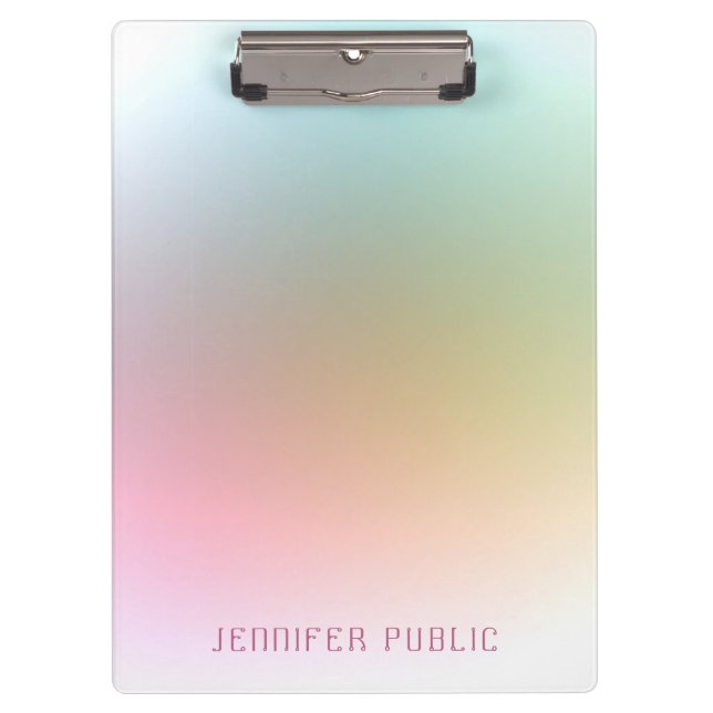 Modern Elegant Colourful Background Template Clipboard (Front)