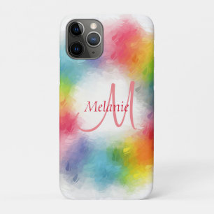 Modern Elegant Colourful Monogram Template iPhone 11 Pro Case