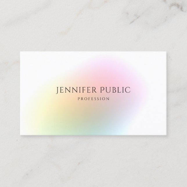 Modern Elegant Colourful Template Professional Business Card (Front)