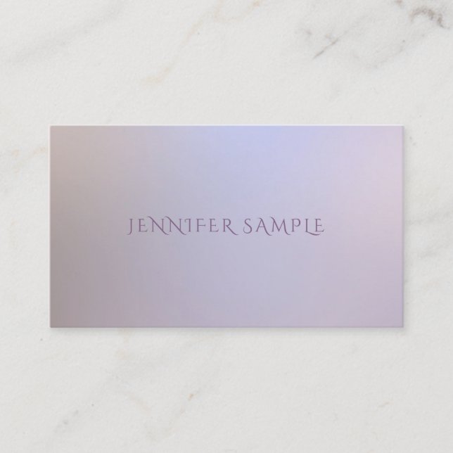 Modern Elegant Colours Minimalist Template Trendy Business Card (Front)
