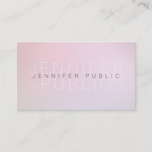 Modern Elegant Colours Plain Professional Design Business Card (Front)