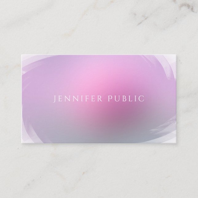Modern Elegant Colours Professional Simple Templat Business Card (Front)