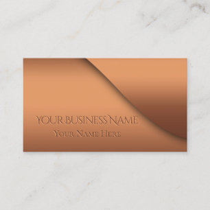 Modern Elegant Copper Embossed Corporate Business Business Card