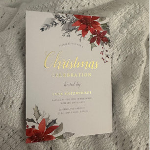 Modern Elegant Corporate Christmas Party Gold