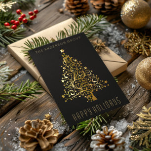 Modern Elegant Corporate Gold Christmas Holiday