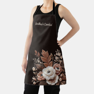 Modern Elegant Country Western- Floral Apron
