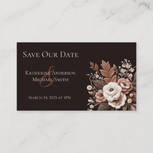 Modern Elegant Country Western- Floral  Business Card