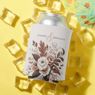 Modern Elegant Country Western- Floral  Can Cooler