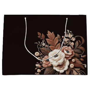 Modern Elegant Country Western- Floral Large Gift Bag