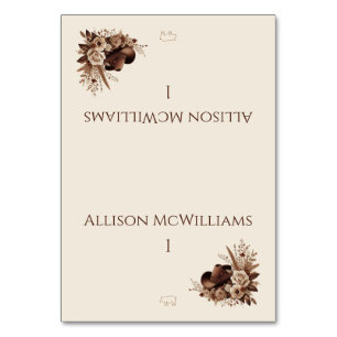 Modern Elegant Country Western- Floral-Pork icon Table Number