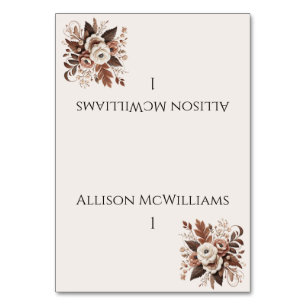 Modern Elegant Country Western- Floral Table Number