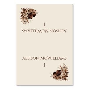 Modern Elegant Country Western- Floral Table Number