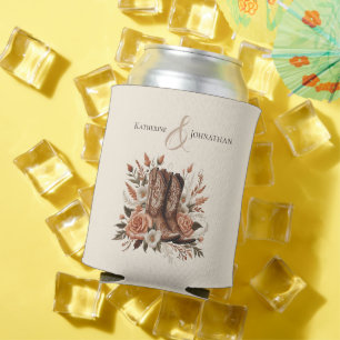 Modern Elegant Country Western- Flowers Can Cooler