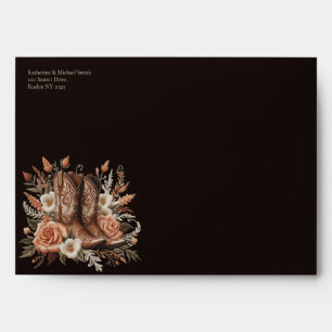 Modern Elegant Country Western- Flowers Envelope