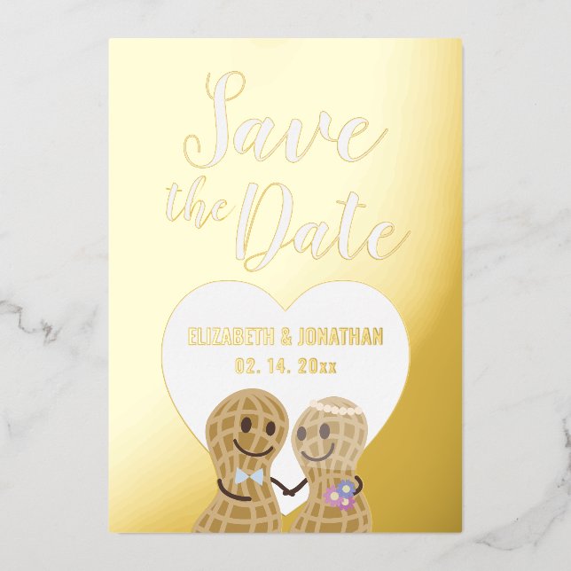 Modern Elegant Couple Photo Wedding Save The Date (Front)