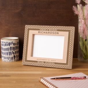 Modern Elegant Couple Wedding Personalised Gifts  Etched Frames