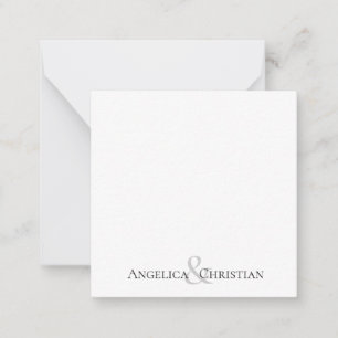 Modern Elegant Couples Personalised Stationery Card