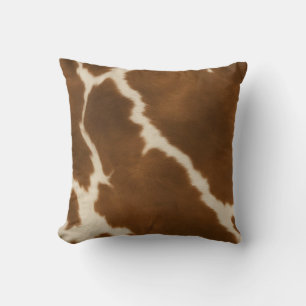 Modern Elegant Cow Faux Leather Collection Cushion