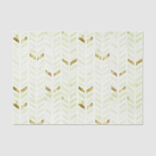 Modern Elegant Cream Painted Chevron Pattern Tissue Paper