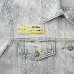 modern Elegant Custom Name Title Employee Tag