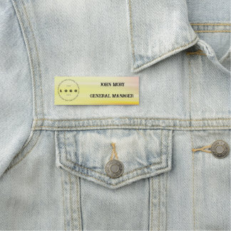 modern Elegant Custom Name Title Employee Tag