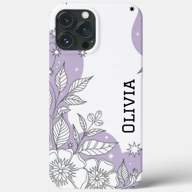 Modern elegant cute girly simple florals Case-Mate iPhone Case (Back)