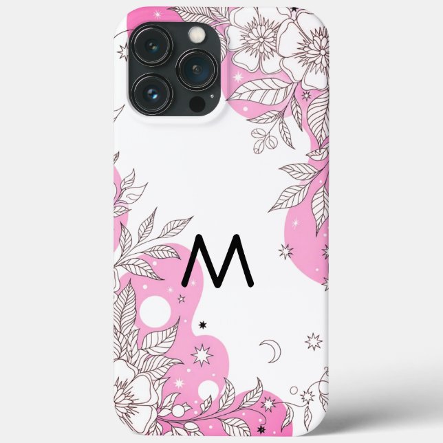 Modern elegant cute girly simple florals Case-Mate iPhone Case (Back)
