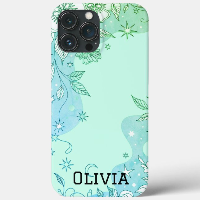 Modern elegant cute girly simple florals Case-Mate iPhone case (Back)