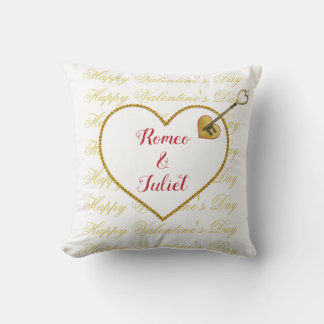 Modern Elegant Cute Red Heart Love Valentines Day Cushion