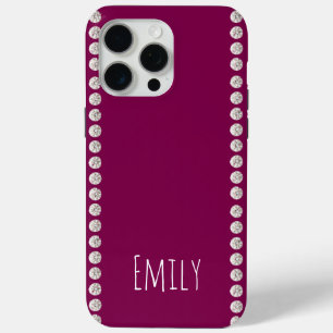 Modern elegant cute simple shiny iPhone 15 pro max case