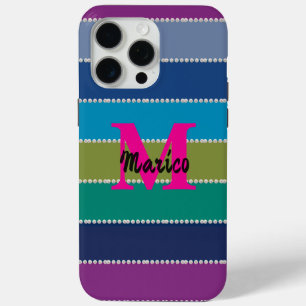 Modern elegant cute simple shiny iPhone 15 pro max case