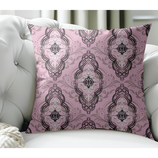 Modern Elegant Damask Pattern Light Pink Cushion (Creator Uploaded)