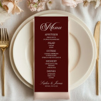 Modern Elegant Dark Burgundy Wedding