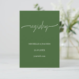 Modern Elegant Deep Green Enclosure Card