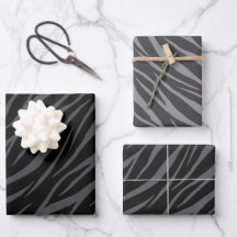 Modern Elegant Design Black Grey Zebra