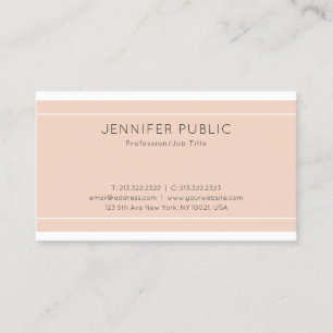 Modern Elegant Design Clean Plain Luxury Trendy Business Card