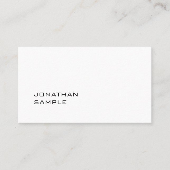 Modern Elegant Design Minimalistic Plain Trendy Business Card (Front)