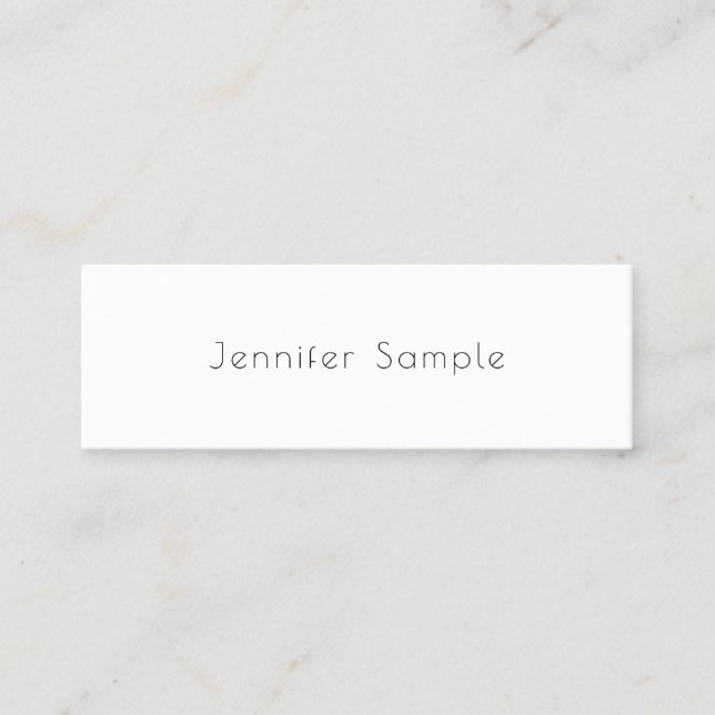 Modern Elegant Design Minimalistic Plain Trendy Mini Business Card (Front)