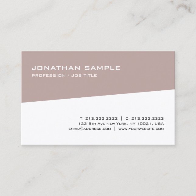 Modern Elegant Design Trendy Minimalist Template Business Card (Front)
