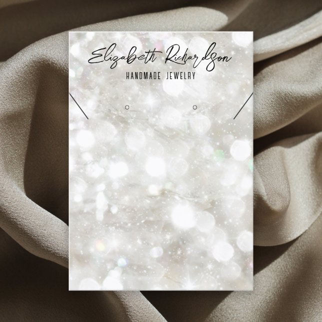 Modern Elegant Diamond Crystal Jewellery Display Business Card (Creator Uploaded)